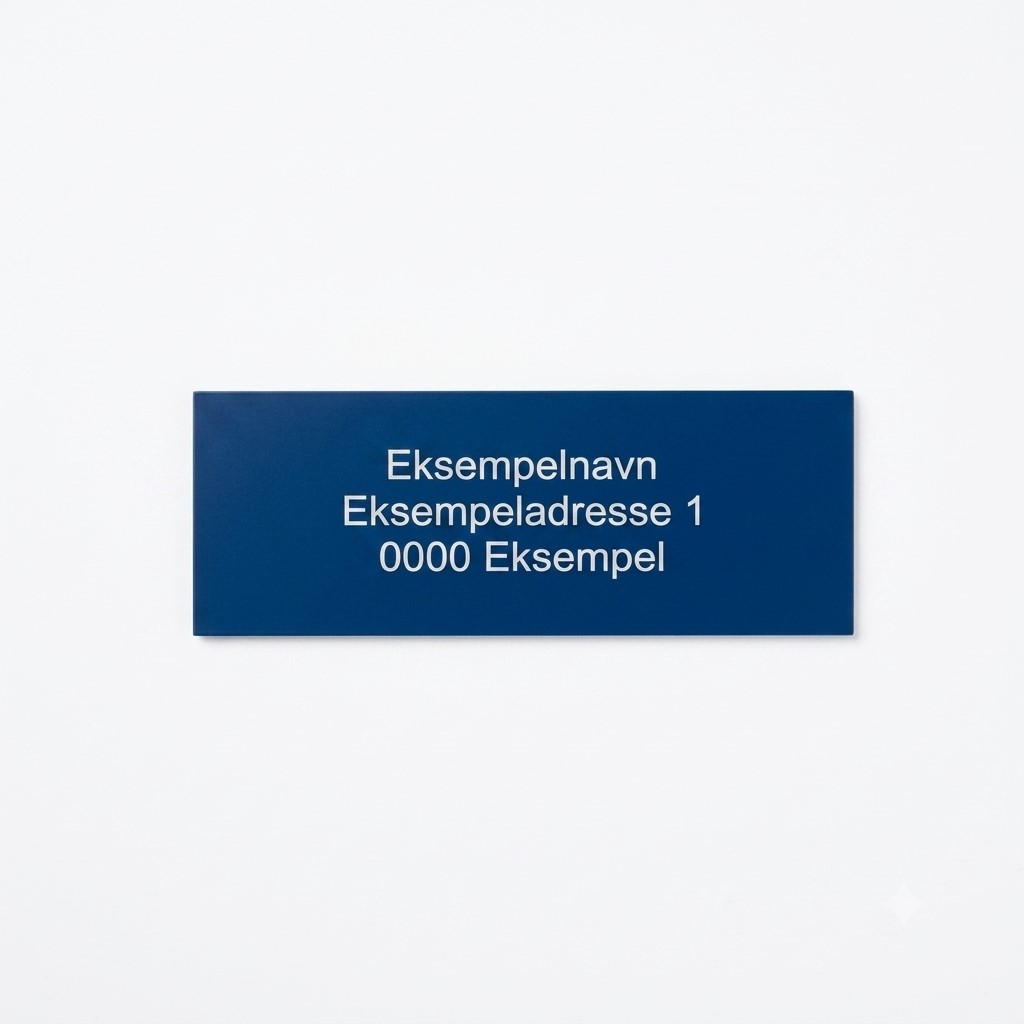 Postkasseskilt 80x30mm - Bilde 2