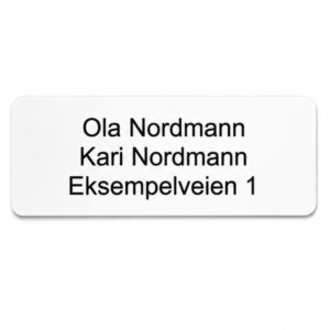 Postkasseskilt 79x32mm