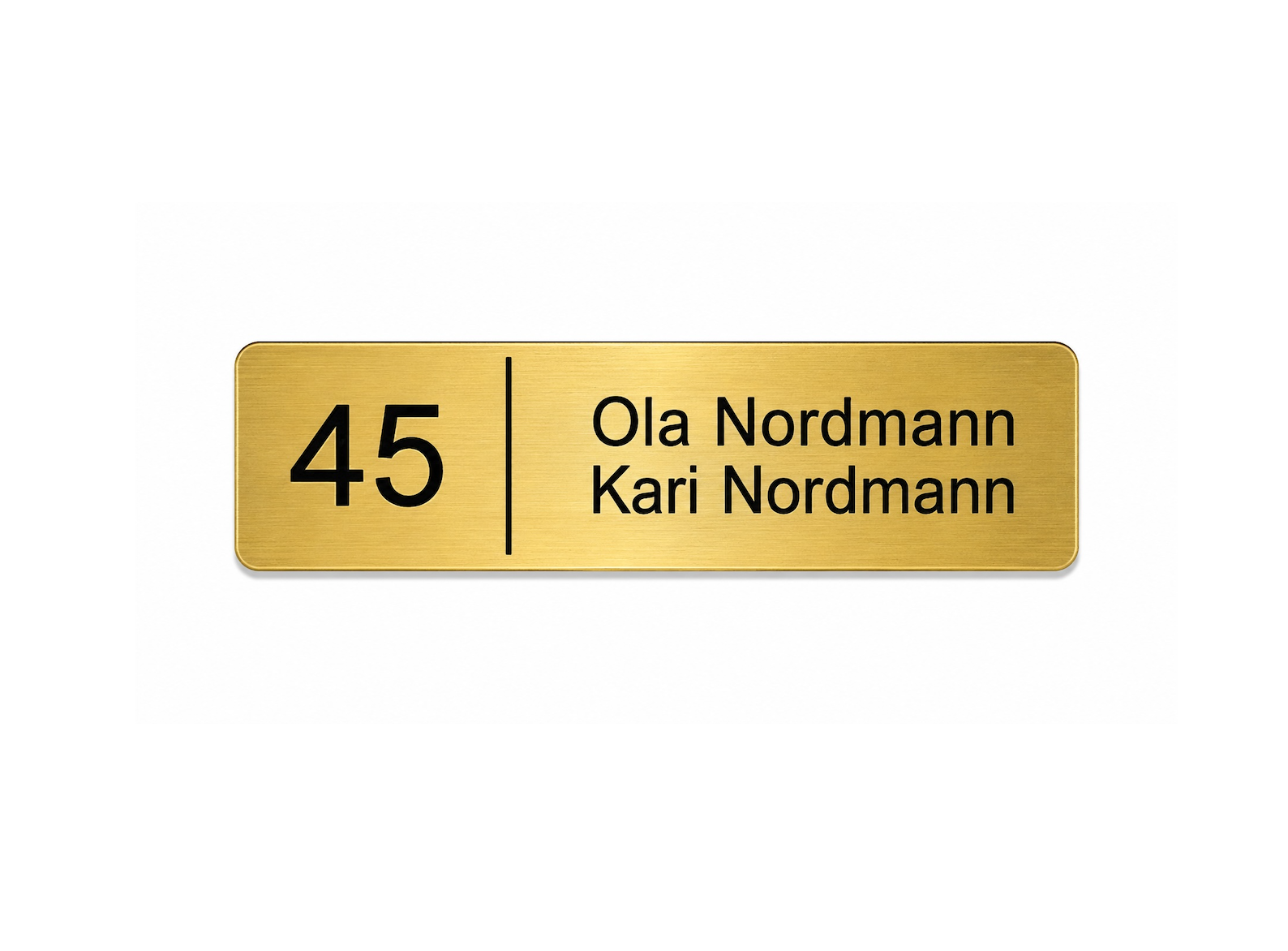 Dørskilt - Husnummer med linje - Bilde 3