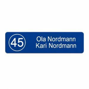 Alternative view of Dørskilt - Husnummer med sirkel
