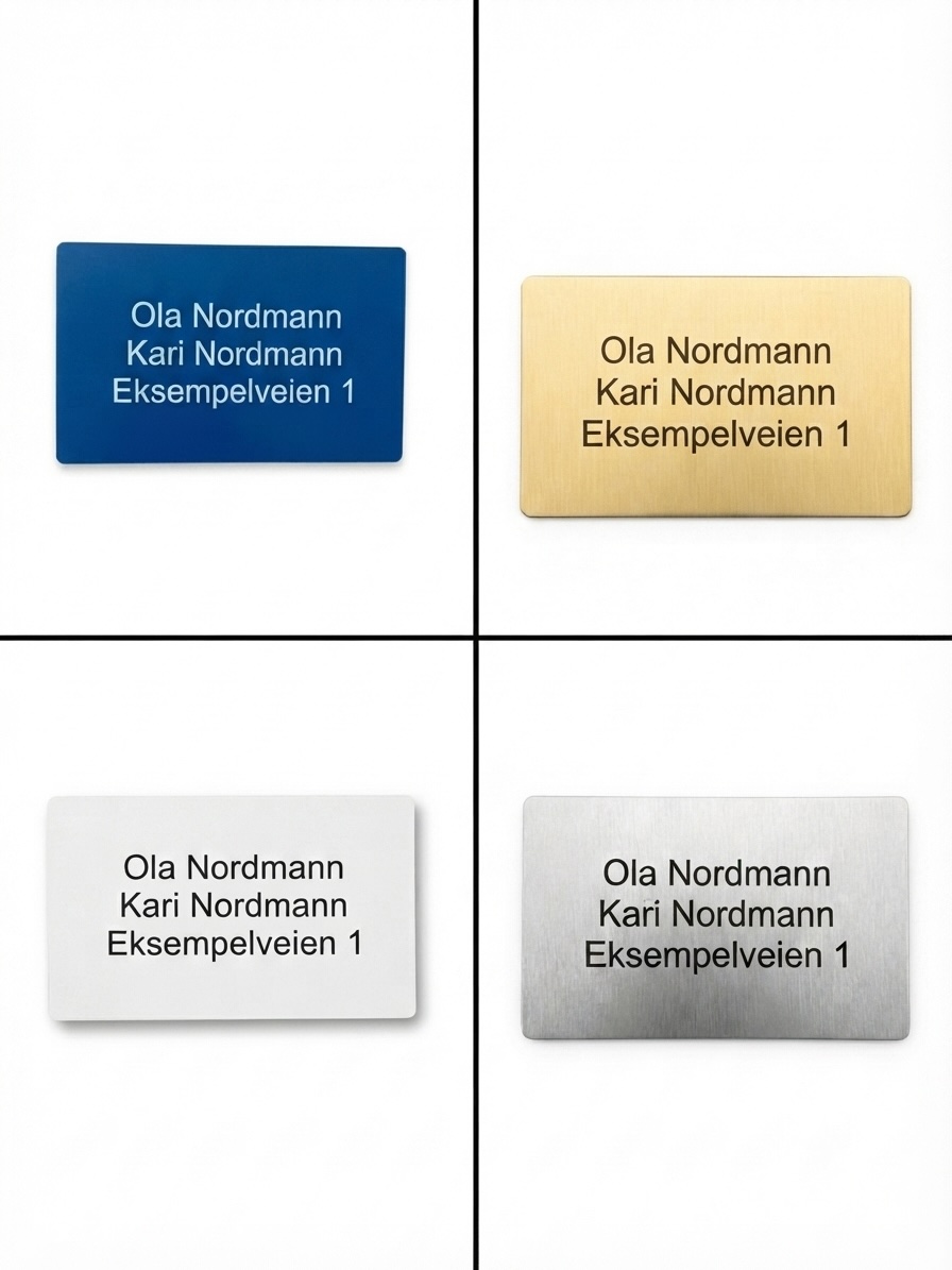 Stort Postkasseskilt 89x54mm - Bilde 6