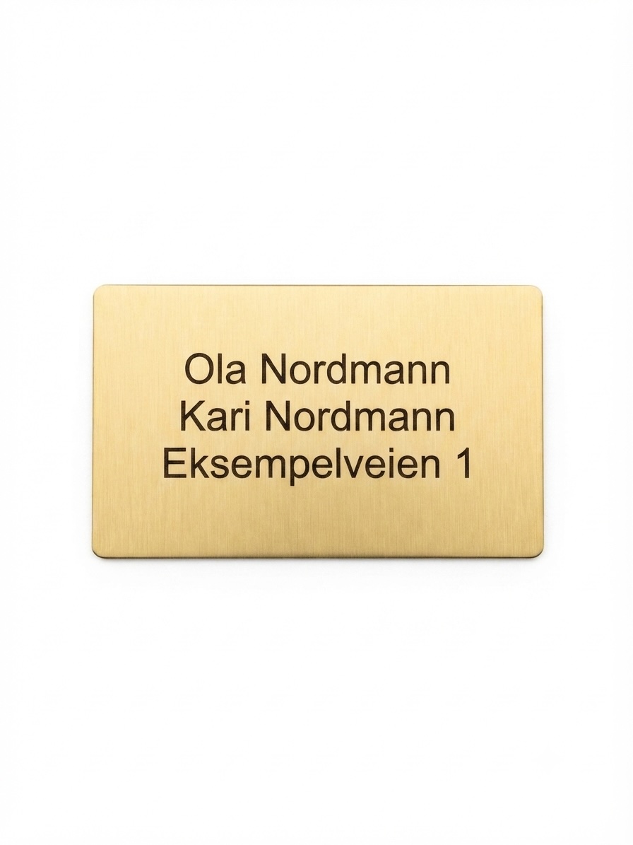 Stort Postkasseskilt 89x54mm - Bilde 4