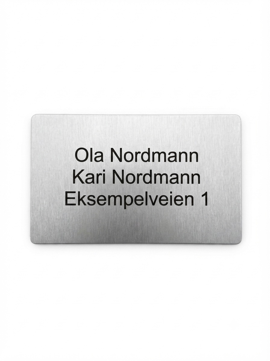 Stort Postkasseskilt 89x54mm - Bilde 5